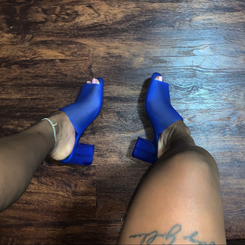 Jefferey Campbell Jelly Mules Block Heel